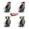 Service Caster 8'' Heavy Duty Semi Steel Cast Iron Wheel Caster Set 2 Swivel 2 Rigid, 4PK CRAN-SCC-KP92S830-SSR-2-R-2 - alternate 6